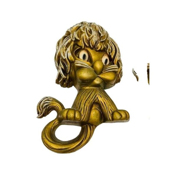 Mid Century Lion Plaques by Homco // Adorable Lion // Lion Decor // Mid Century - Picture 2 of 9